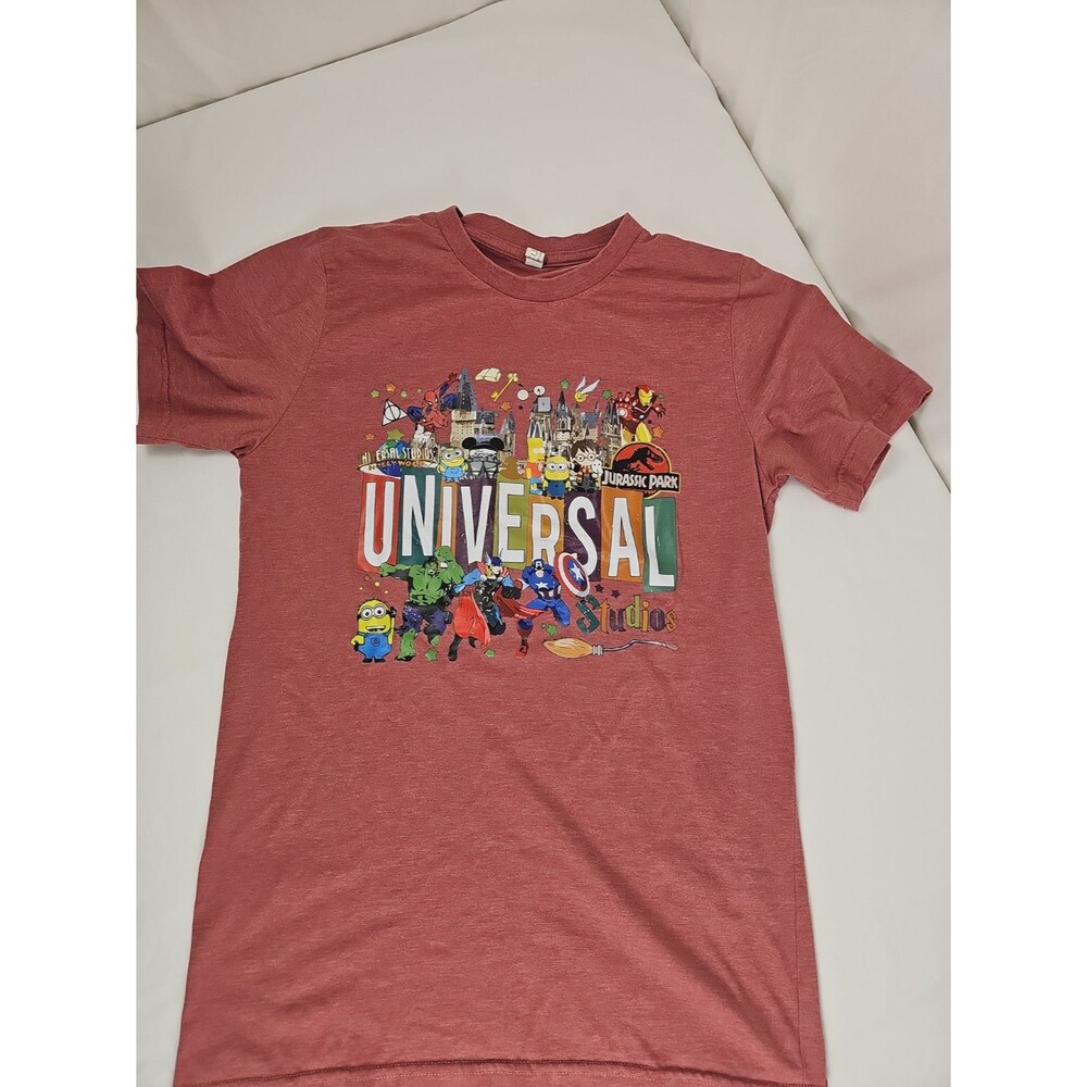 Universal Studios Characters Marvel Minions Harry Potter Jurassic Park Shirt M